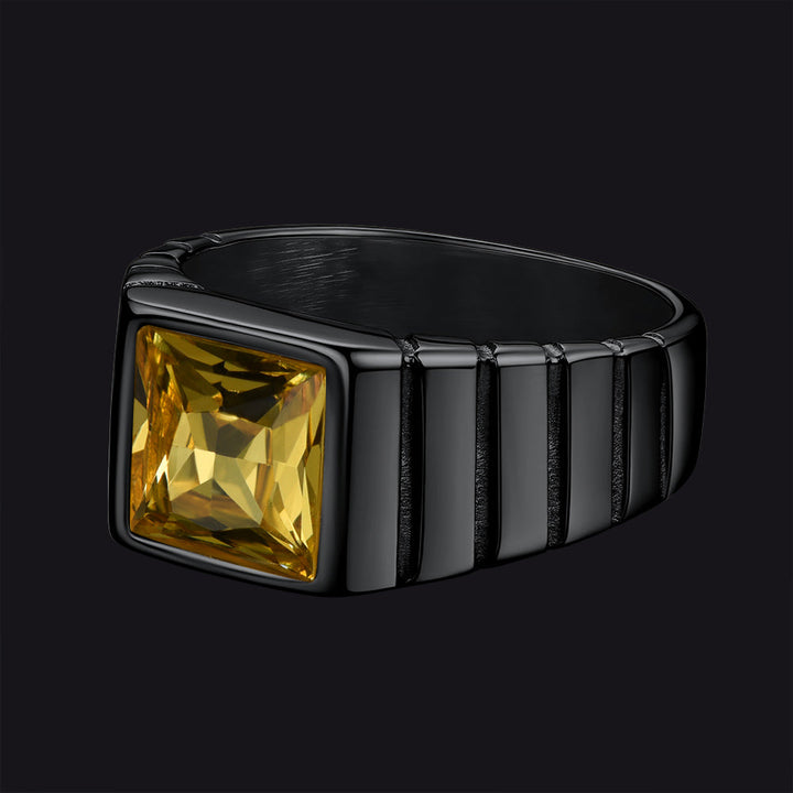 Birthstone Band Ring for Men