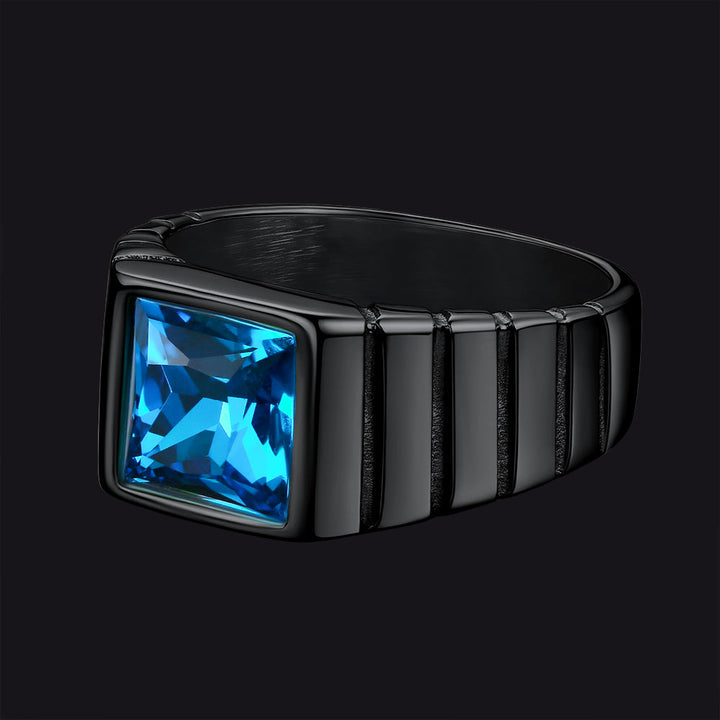 Birthstone Band Ring for Men