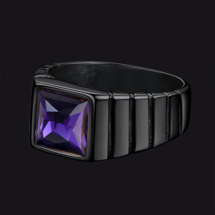 Birthstone Band Ring for Men