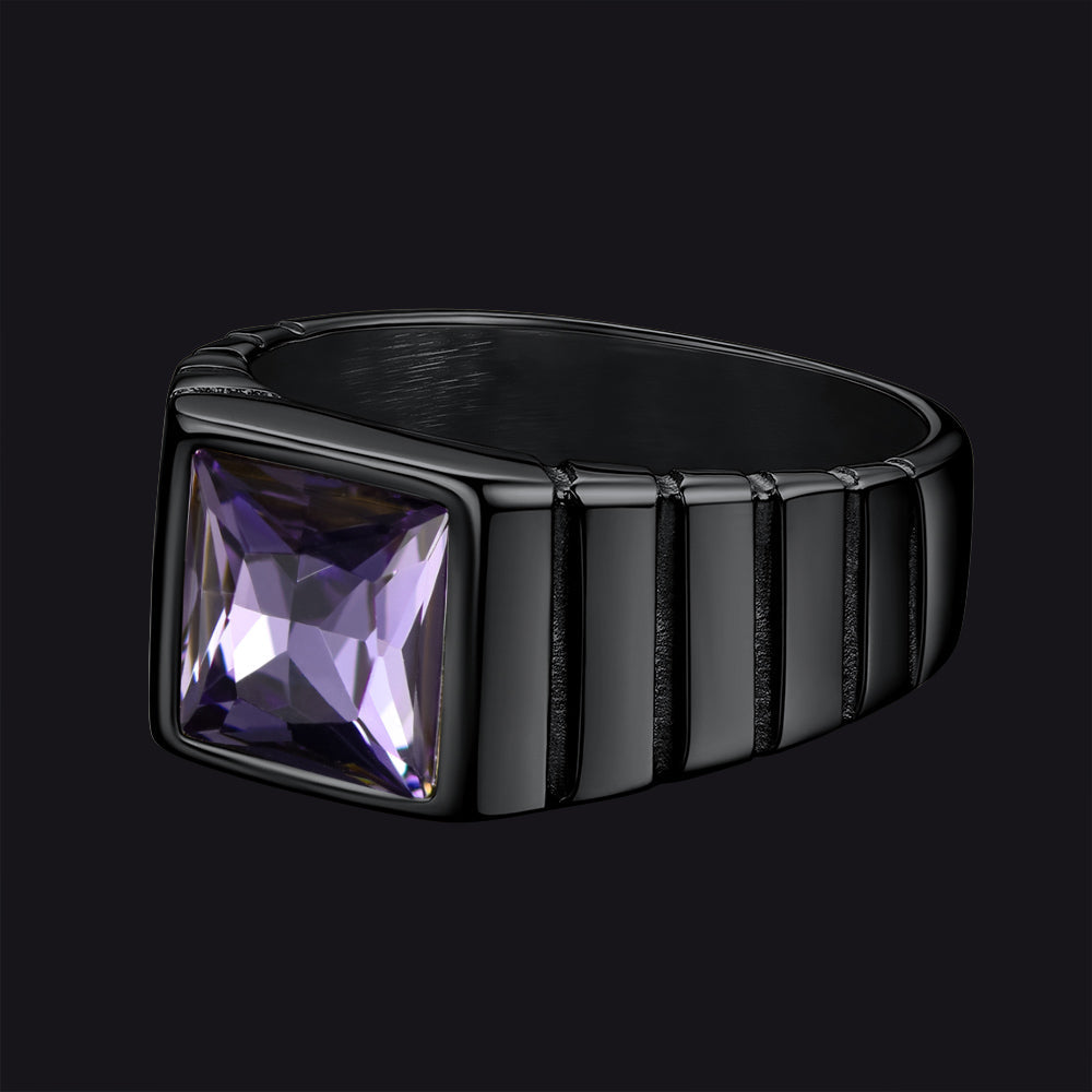 Birthstone Band Ring for Men