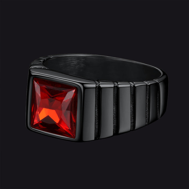 Birthstone Band Ring for Men