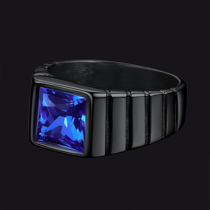 Birthstone Band Ring for Men