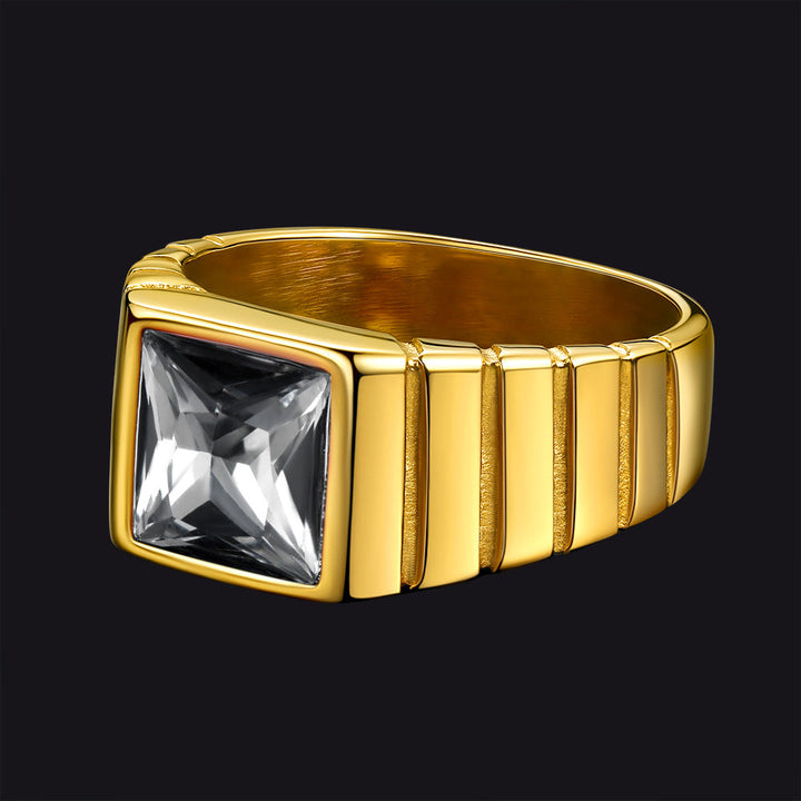 Birthstone Band Ring for Men