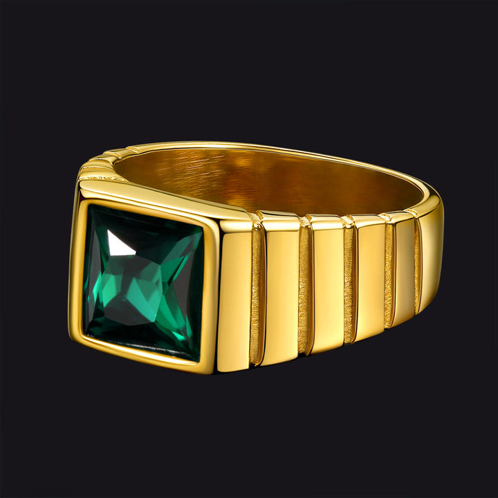 Birthstone Band Ring for Men