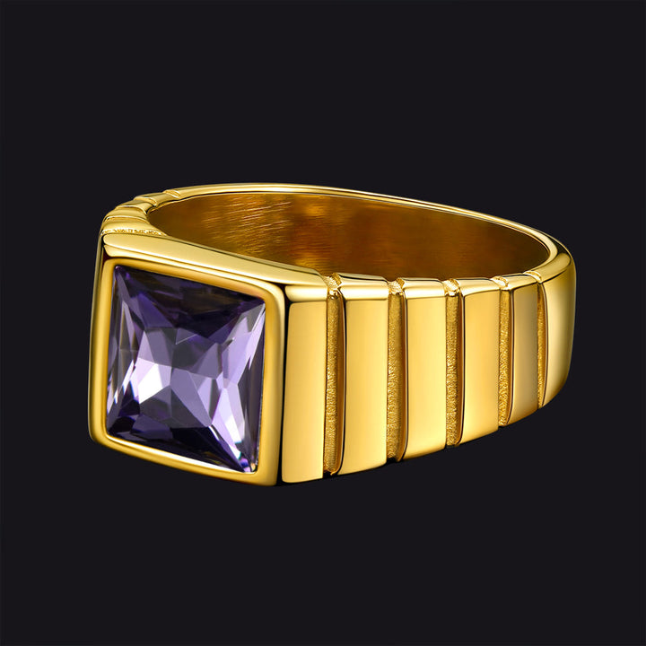 Birthstone Band Ring for Men