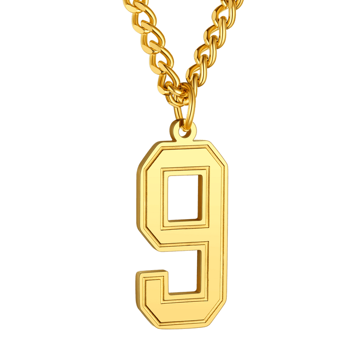 Personalized Sports Jersey Number Chain Necklace for Men Sport Fans