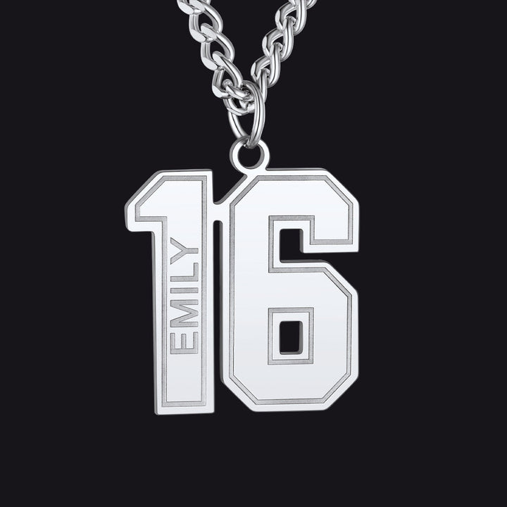 Custom Sports Jersey Number Necklace for Sport Fans, Gift for Men