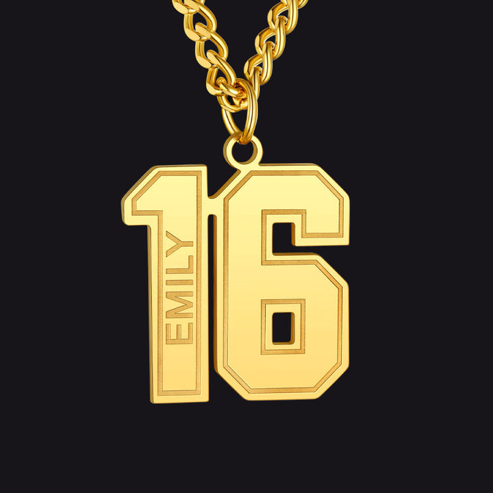 Custom Sports Jersey Number Necklace for Sport Fans, Gift for Men