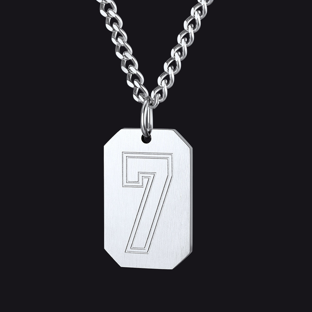 Custom Baseball Jersey Number Dog Tag Necklace for Men Team Swag Sport Boys