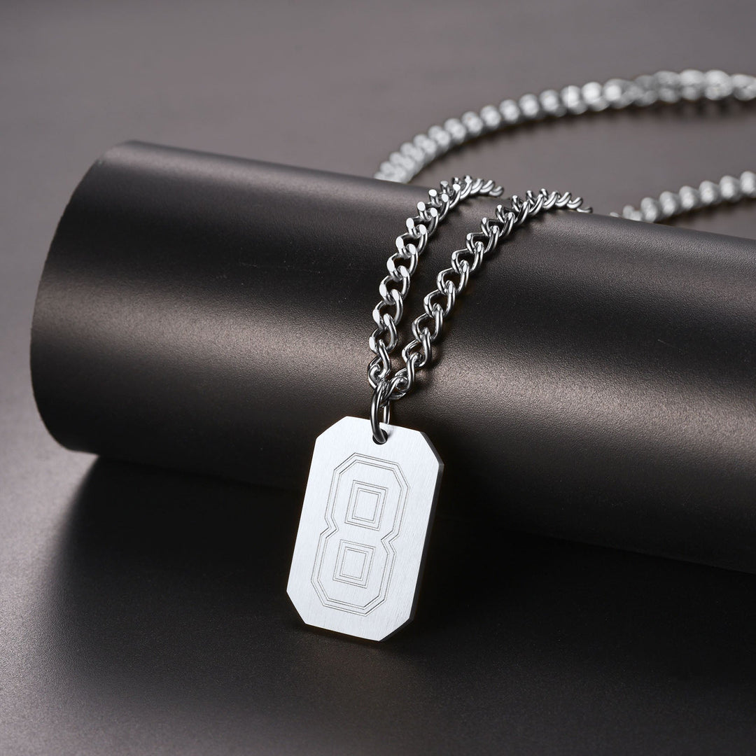 Custom Baseball Jersey Number Dog Tag Necklace for Men Team Swag Sport Boys