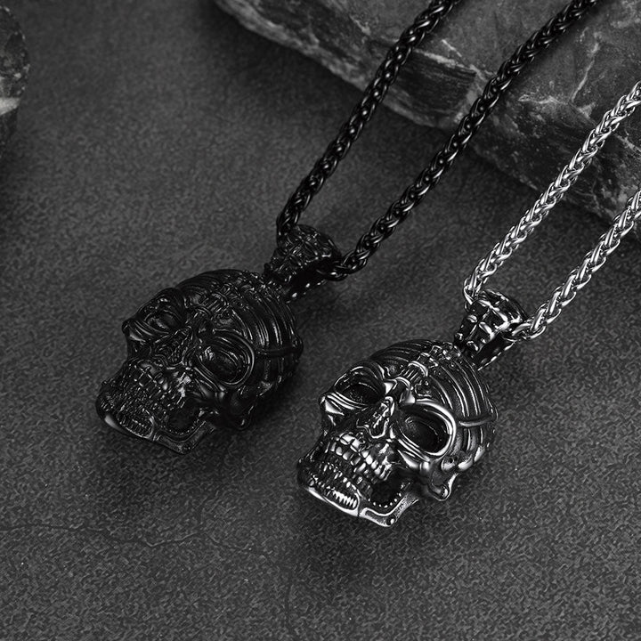 Gothic Skull Necklace Pendant for Men