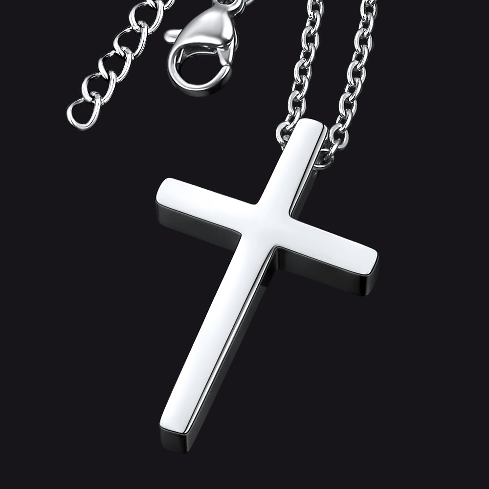 Classic Cross Necklace Christian Faith Pendant for Men Women