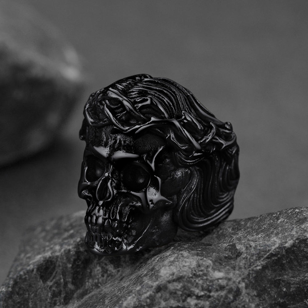 Flash Sale Crown of Thorns Skull Ring For Men Stainless Steel