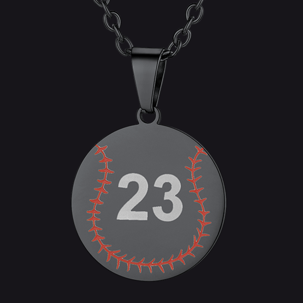 Custom Number Baseball Disc Necklace Sport Chain for Men