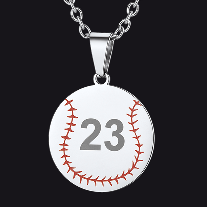 Custom Number Baseball Disc Necklace Sport Chain for Men