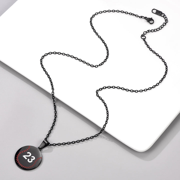 Custom Number Baseball Disc Necklace Sport Chain for Men
