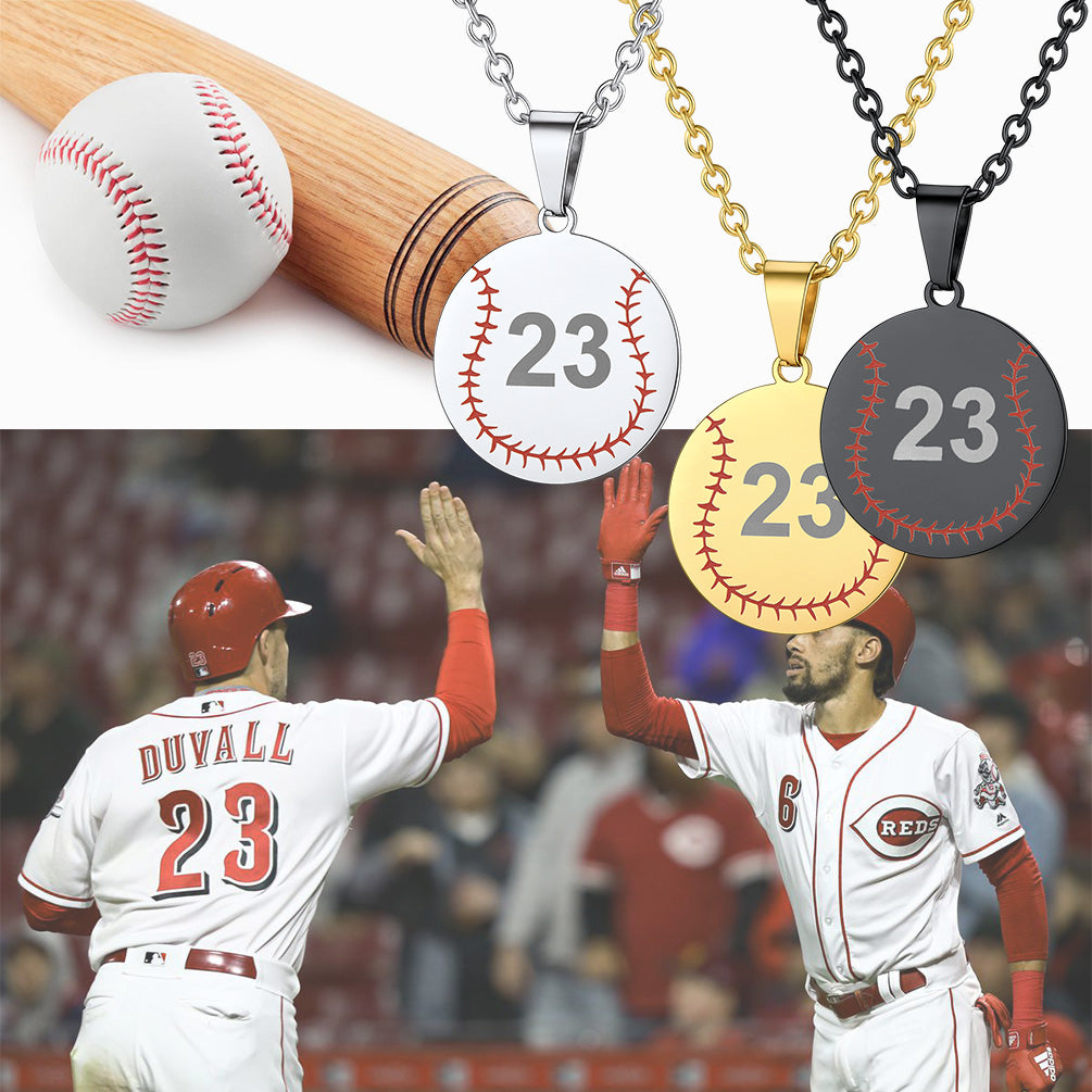 Custom Number Baseball Disc Necklace Sport Chain for Men