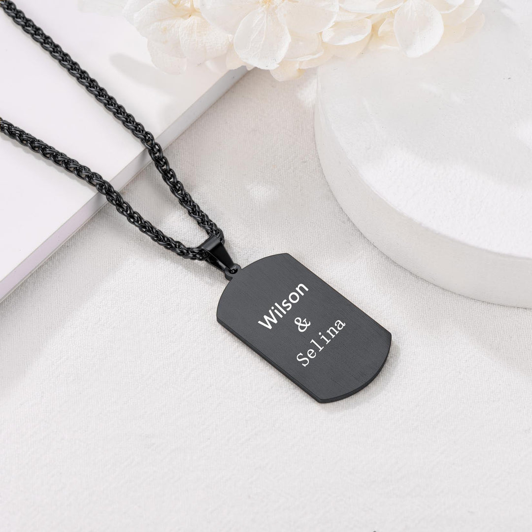 Custom Photo Dog Tag Necklace with Picture For Men Women