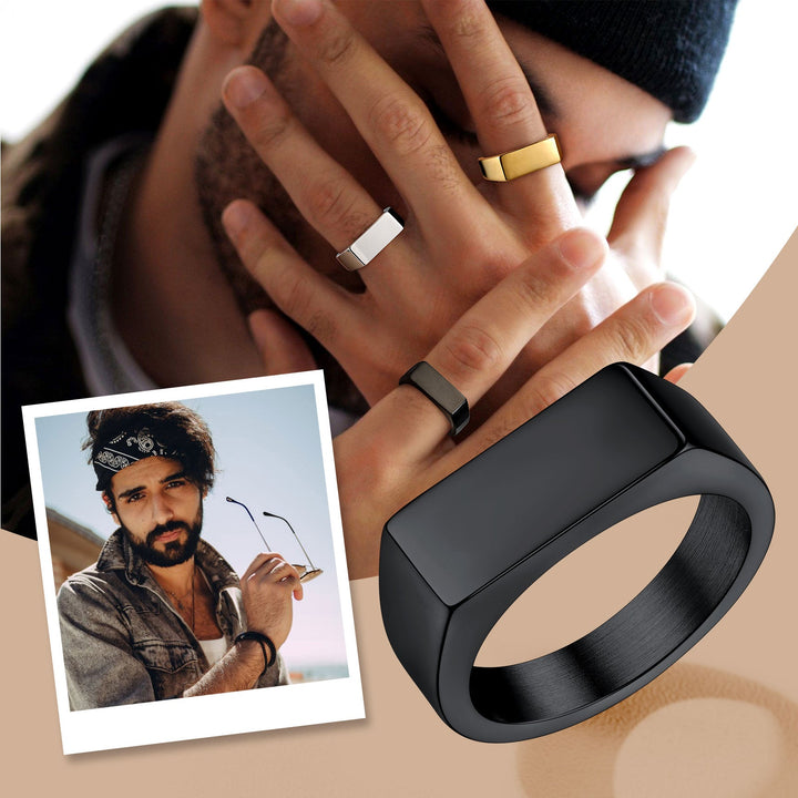 Customized Minimalist Band Ring for Men