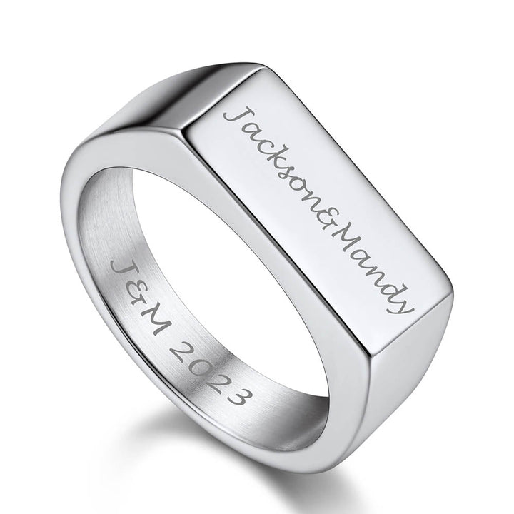 Customized Minimalist Band Ring for Men