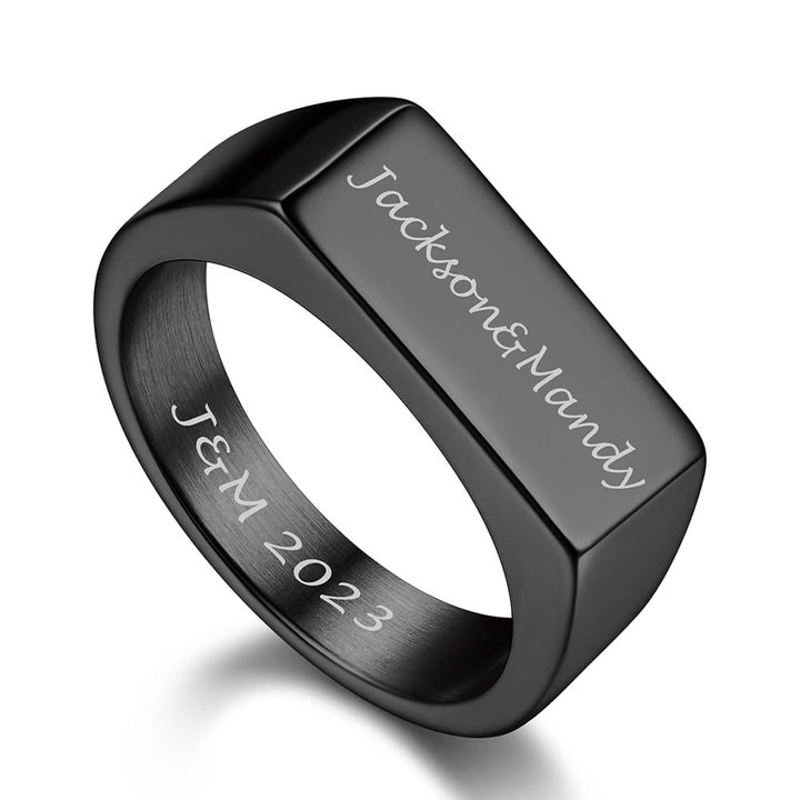 Customized Minimalist Band Ring for Men