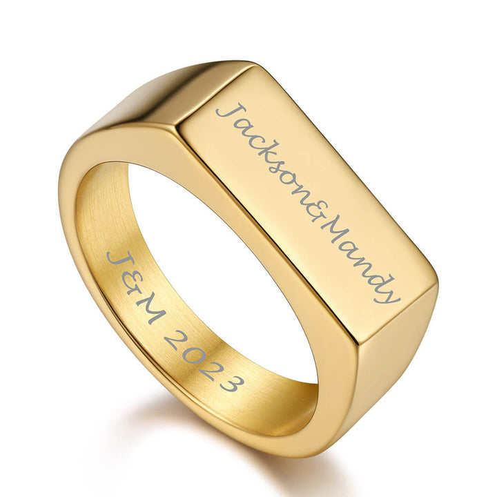 Customized Minimalist Band Ring for Men