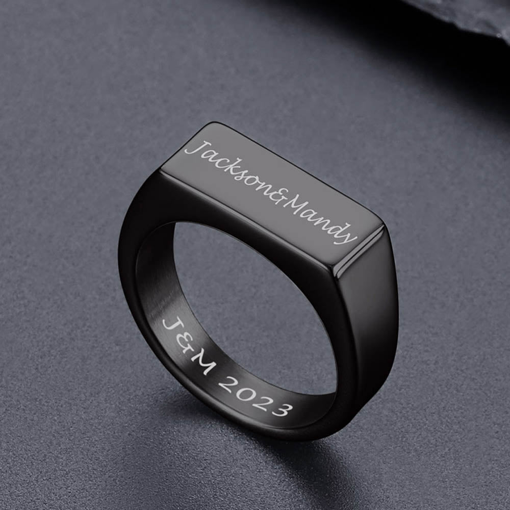 Customized Minimalist Band Ring for Men