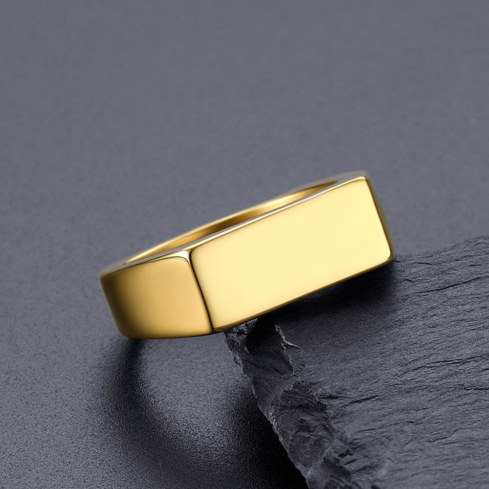 Customized Minimalist Band Ring for Men