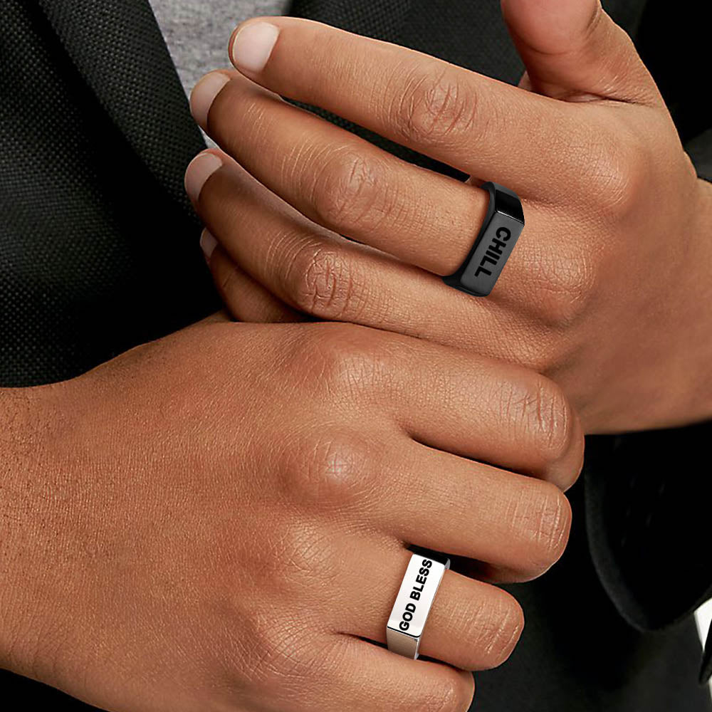 Customized Minimalist Band Ring for Men