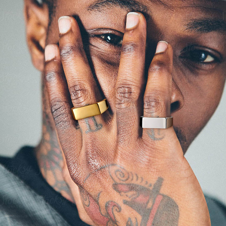 Customized Minimalist Band Ring for Men