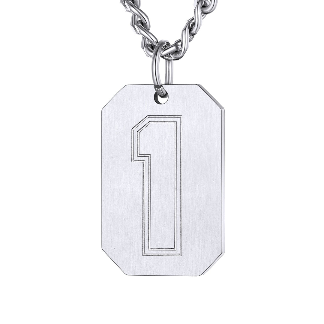 Custom Baseball Jersey Number Dog Tag Necklace for Men Team Swag Sport Boys