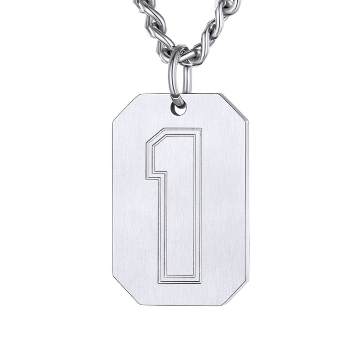 Custom Baseball Jersey Number Dog Tag Necklace for Men Team Swag Sport Boys