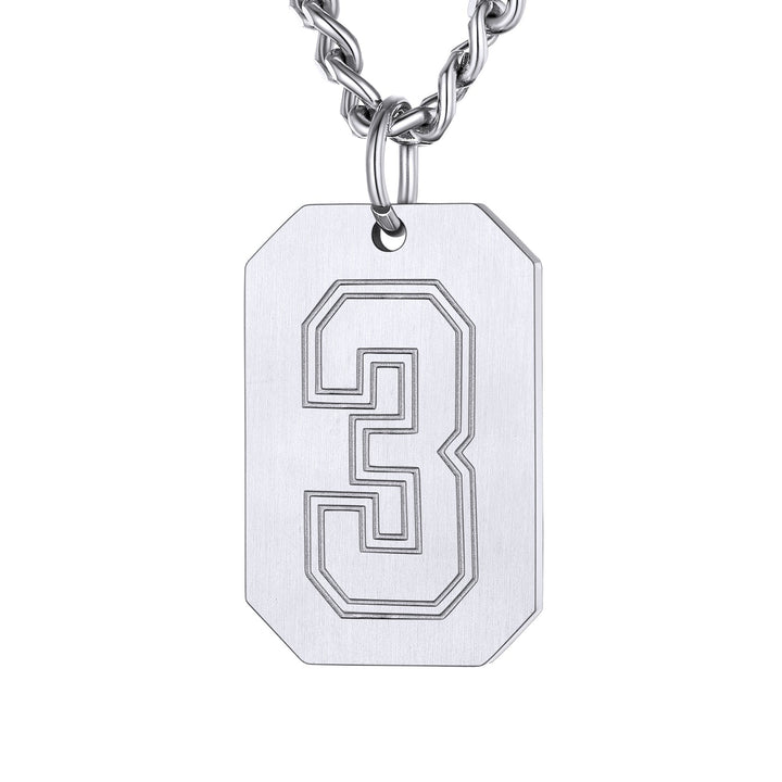 Custom Baseball Jersey Number Dog Tag Necklace for Men Team Swag Sport Boys