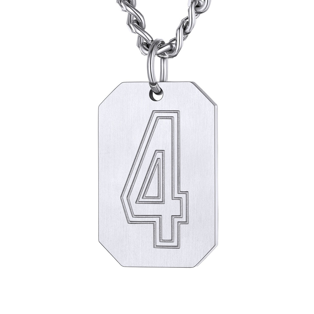 Custom Baseball Jersey Number Dog Tag Necklace for Men Team Swag Sport Boys