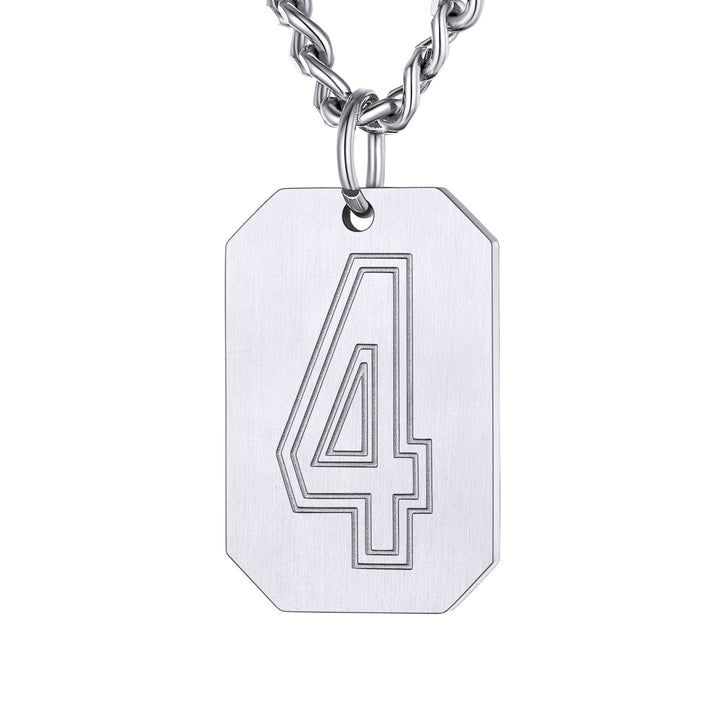 Custom Baseball Jersey Number Dog Tag Necklace for Men Team Swag Sport Boys