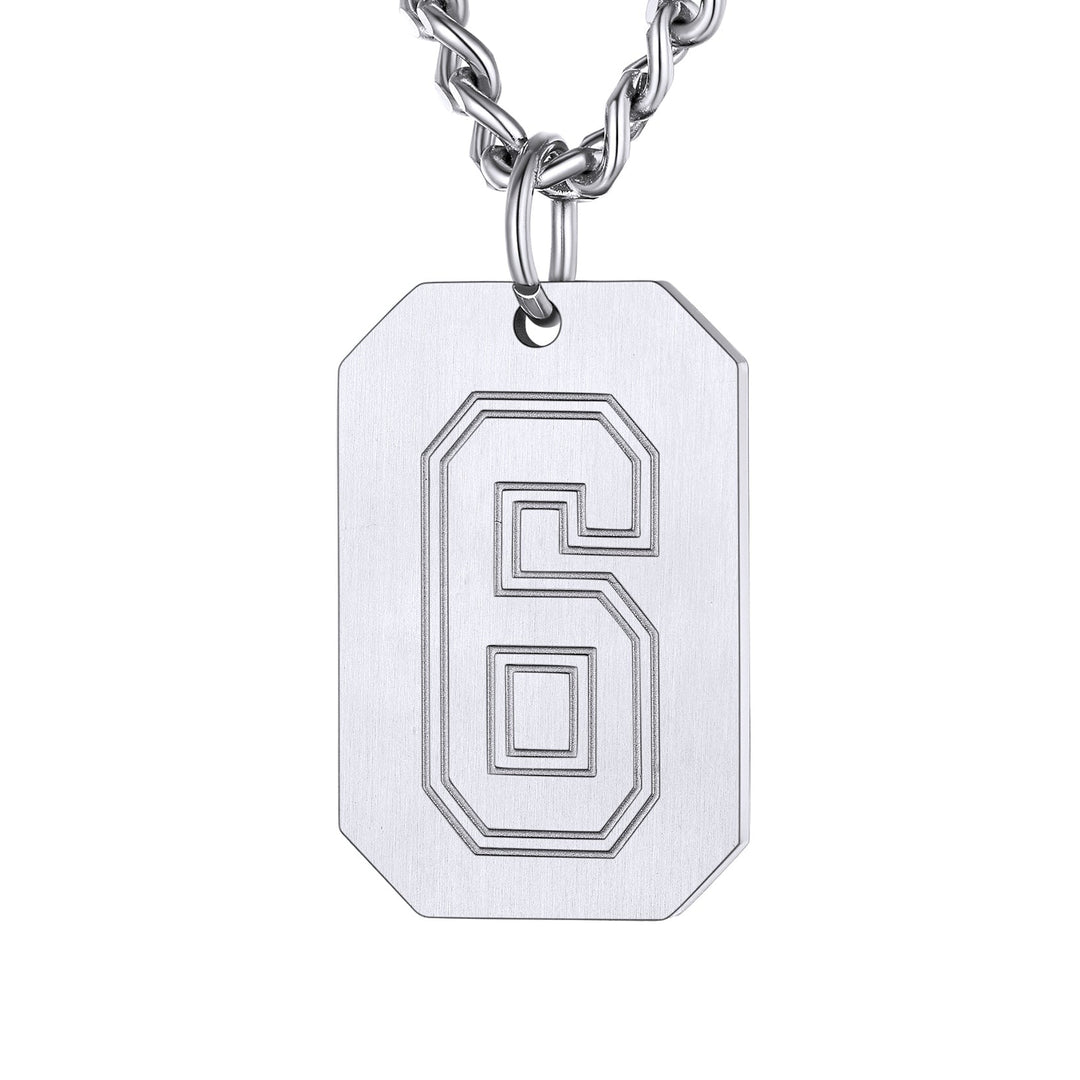 Custom Baseball Jersey Number Dog Tag Necklace for Men Team Swag Sport Boys