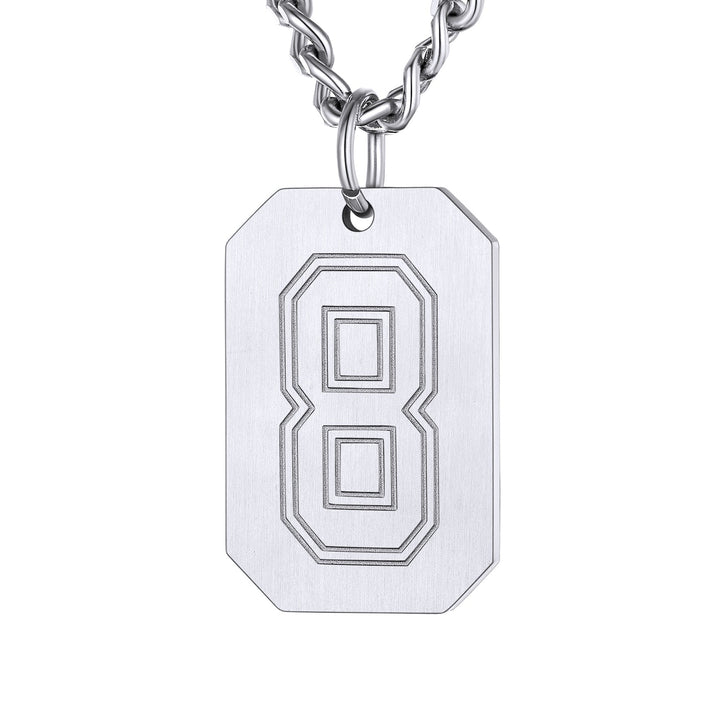 Custom Baseball Jersey Number Dog Tag Necklace for Men Team Swag Sport Boys