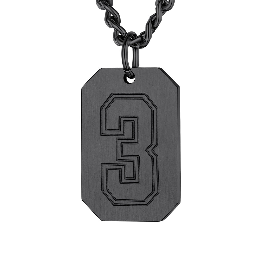 Custom Baseball Jersey Number Dog Tag Necklace for Men Team Swag Sport Boys