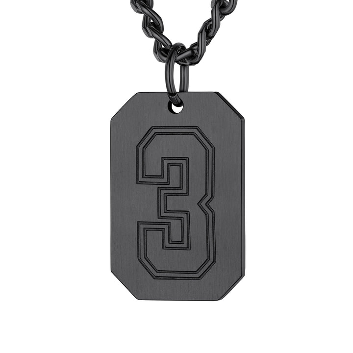 Custom Baseball Jersey Number Dog Tag Necklace for Men Team Swag Sport Boys