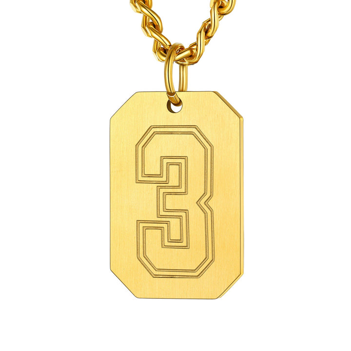 Custom Baseball Jersey Number Dog Tag Necklace for Men Team Swag Sport Boys