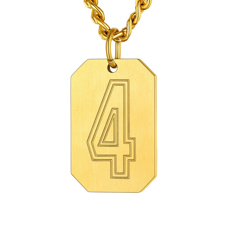 Custom Baseball Jersey Number Dog Tag Necklace for Men Team Swag Sport Boys