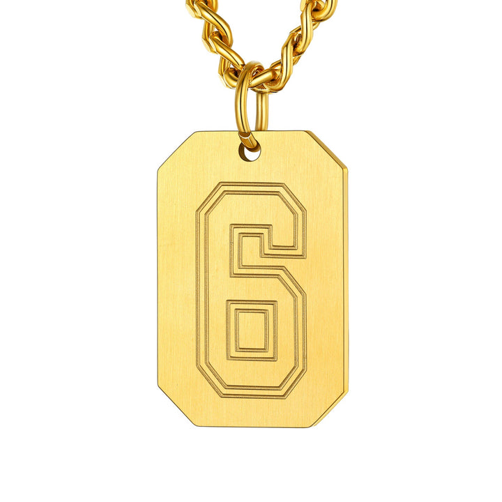 Custom Baseball Jersey Number Dog Tag Necklace for Men Team Swag Sport Boys