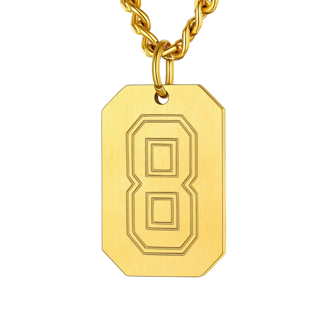 Custom Baseball Jersey Number Dog Tag Necklace for Men Team Swag Sport Boys