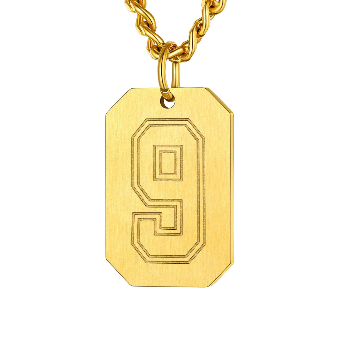 Custom Baseball Jersey Number Dog Tag Necklace for Men Team Swag Sport Boys