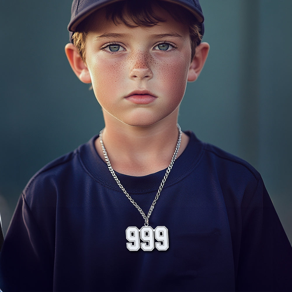 Personalized Sports Jersey Number Chain Necklace for Men Sport Fans