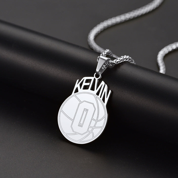 Custom Sports Necklace Name Tag with Jersey Number for Fans Athlete