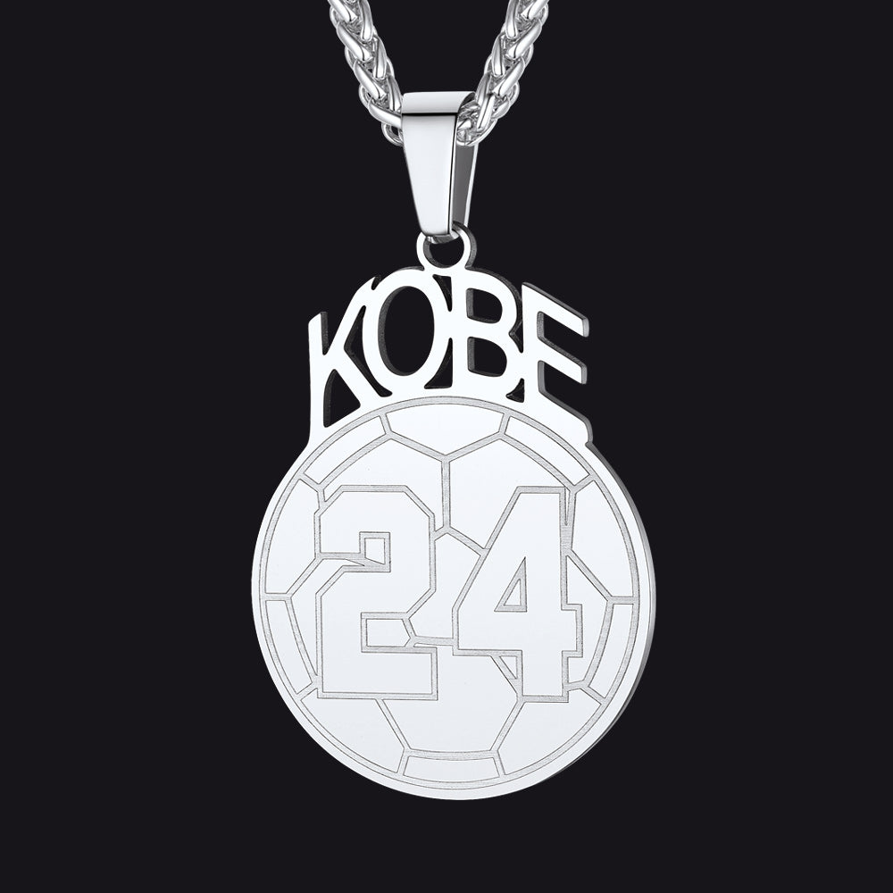Custom Sports Necklace Name Tag with Jersey Number for Fans Athlete