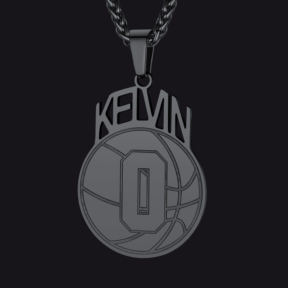 Custom Sports Necklace Name Tag with Jersey Number for Fans Athlete