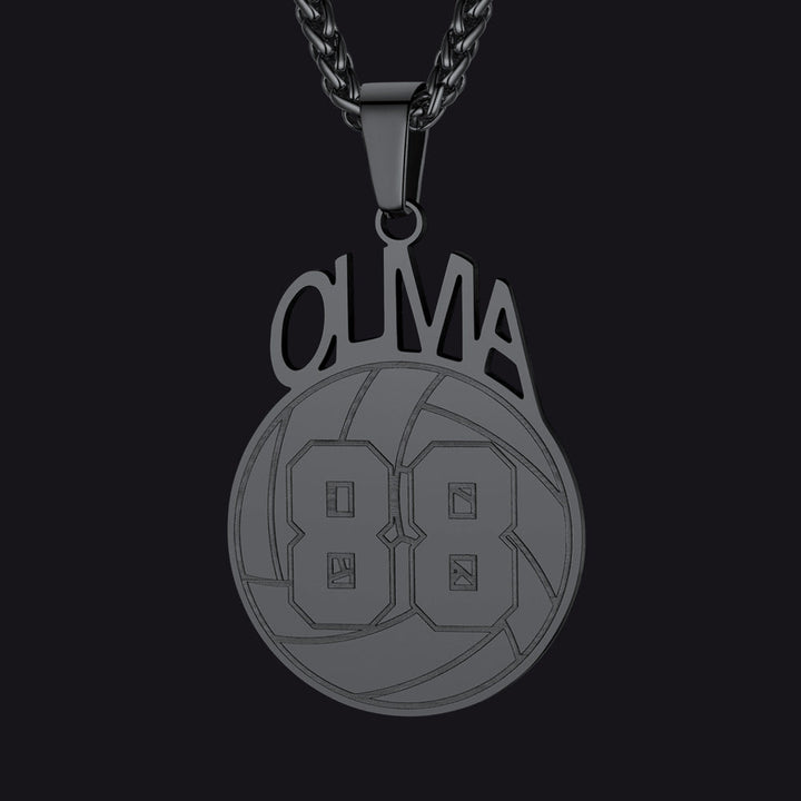 Custom Sports Necklace Name Tag with Jersey Number for Fans Athlete
