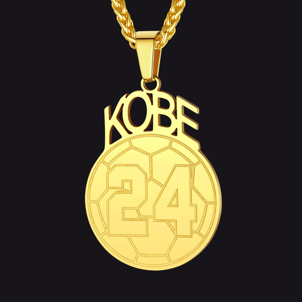 Custom Sports Necklace Name Tag with Jersey Number for Fans Athlete